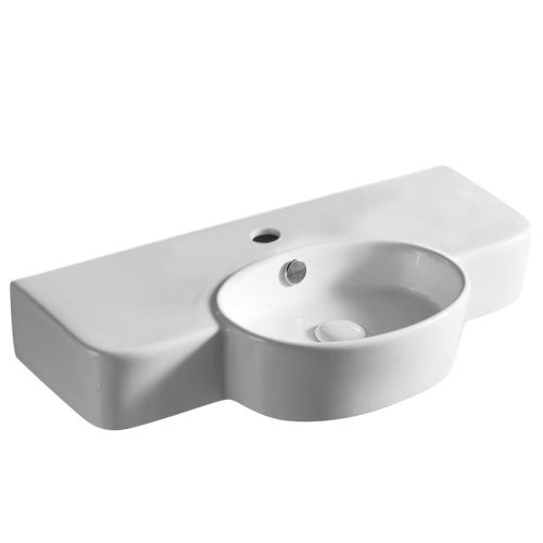 Раковина из сантехнического фаянса Azario AZ-4360T 70х40 накладная цвет белый 1 отверстие под смеситель