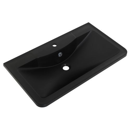 Раковина из искусственного камня BelBagno BB1000/455-LV-ART-ALR-NERO 100х50 накладная цвет черный 1 отверстие под смеситель