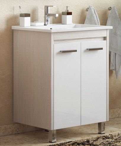 Тумба под раковину Corozo Лорена SD-00000319 60х50 напольная цвет белый/бежевый