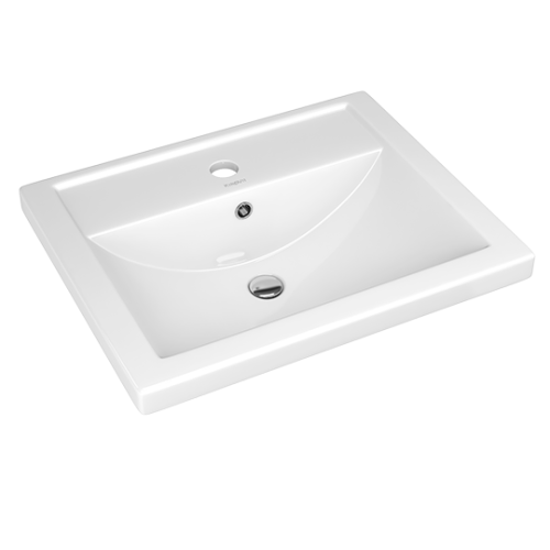 Раковина из сантехнического фарфора Kirovit Фостер 4630055557578 50х40 встраиваемая цвет белый