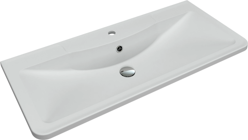 Раковина из искусственного камня Florentina Аллегро 1000 10.020.01000.201 100х50 накладная цвет белый 1 отверстие под смеситель