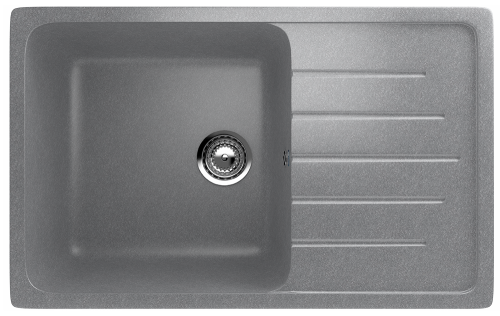 Кухонная мойка Ulgran Classic U-400-342 75х50 цвет серый