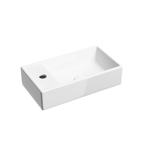 Раковина из сантехнического фарфора Ceramica Nova ELEMENT CN6051R 40х20 подвесная цвет белый 1 отверстие под смеситель