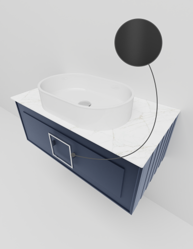 Тумба со столешницей La Fenice CUBO NFNC-01-CUB-BG-80-3-GG 80х50 подвесная цвет синий