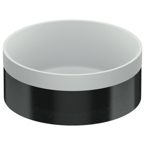 Раковина керамическая Remer RB902CFP 40 см накладная цвет белый/черный без отверстий под смеситель