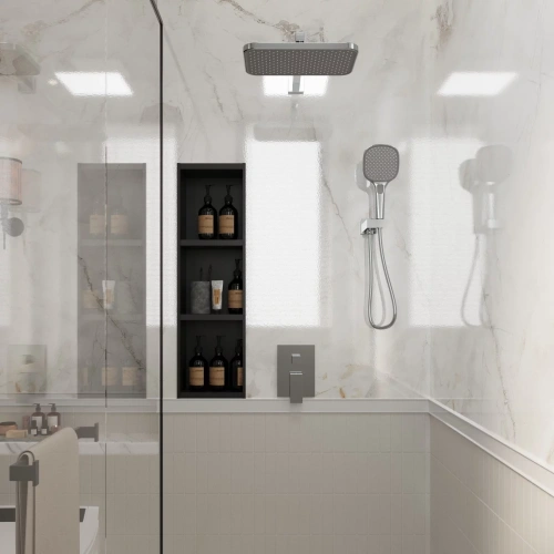 Душевая система Veconi AVELLA AV-410-C-C4 встраиваемая в стену цвет хром