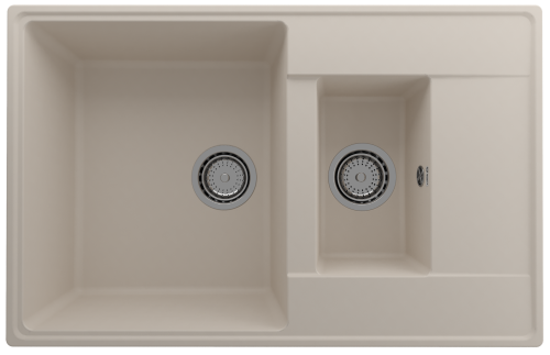 Кухонная мойка Ulgran Quartz Prima 780 1,5 K-02 80х50 цвет бежевый поверхность матовая