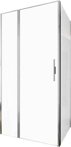 Душевой уголок Allen Brau Priority 3.31004.00 + 3.31016.00 100х90 стекло прозрачное профиль хром без поддона