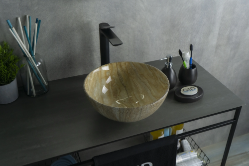 Раковина керамическая Gid Esfera 54436 30х30 накладная цвет многоцветный без отверстий под смеситель