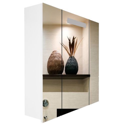 Зеркало-шкаф Loranto Арфа CS00046150 80х80 подвесной цвет белый