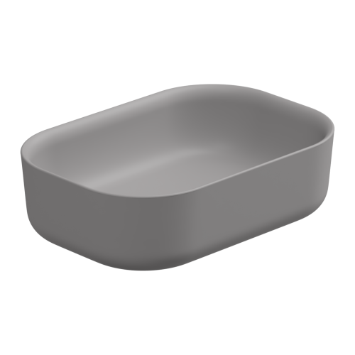 Раковина керамическая GSG Ceramic Design Hit! HILAVRE60038 60х40 накладная цвет серый без отверстий под смеситель