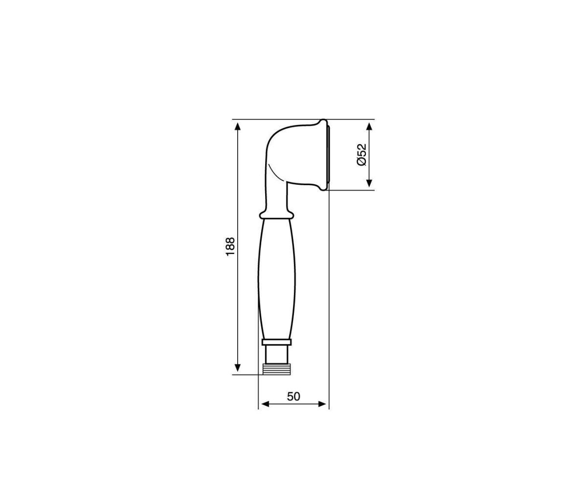 Душевая лейка Emmevi C02403TC/OR цвет золото - фото 2
