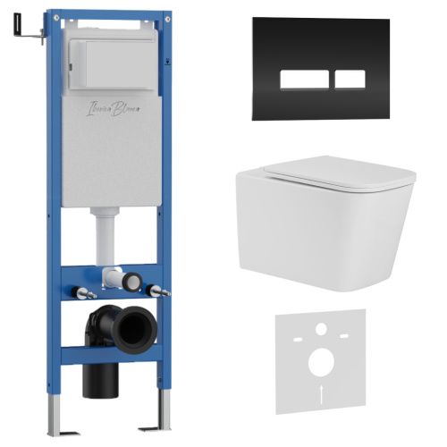 Комплект унитаз с инталляцией и клавишей смыва Iberica Blanca TOLEDO ALTO IB.001M.TLA.231.2211