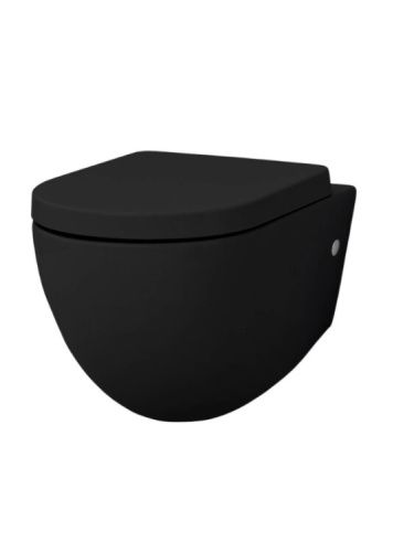 Чаша унитаза подвесная Artceram File 2.0 FLV004 17 30 цвет черный без сиденья безободковая душевой смыв