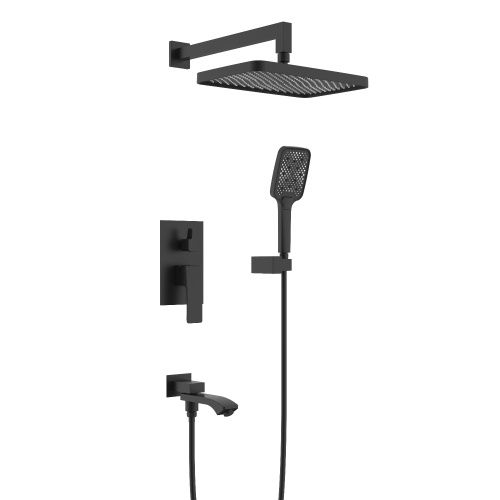 Душевая система Raglo R01 R01.27.06 встраиваемая в стену цвет черный