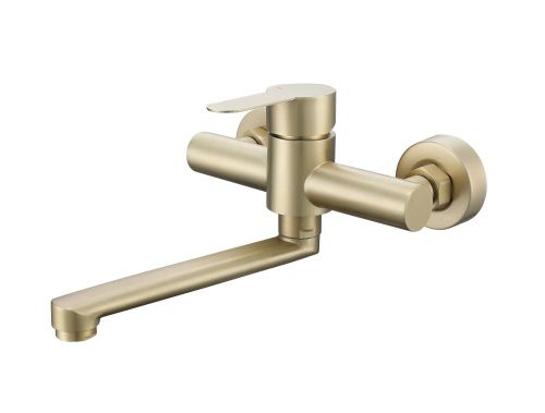 Смеситель для ванны и душа Fmark FS8207C настенный золото