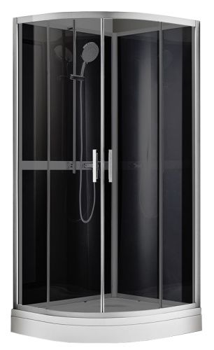 Душевая кабина Azario DENVER AZ-N10812 900 GREY 90х90 четверть круга без крыши ориентация универсальная