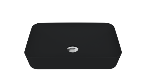 Раковина из сантехнического фарфора Creavit Ultra UL060-00SM00E-0000 60х40 накладная цвет черный