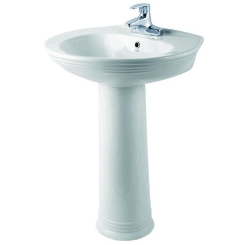 Раковина керамическая Creo Ceramique MARSEILLE MA3000+MA3010 60х50 подвесная цвет белый 1 отверстие под смеситель