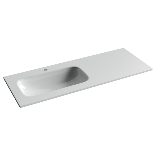 Раковина из сантехнического фарфора Ceramica Nova GRACE CN7020 120х50 накладная цвет белый 1 отверстие под смеситель