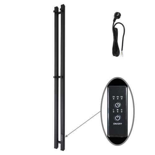 Полотенцесушитель электрический Маргроид Inaro профильный Inaro-1206-1081-9005R 10х120 черный