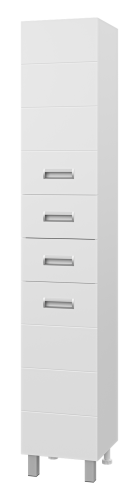 Шкаф-пенал Misty Селена П-Сел05038-01БкЛ 40х190 напольный цвет белый