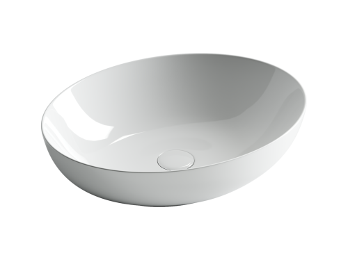 Раковина из сантехнического фарфора Ceramica Nova ELEMENT CN6017 50х40 накладная цвет белый без отверстий под смеситель