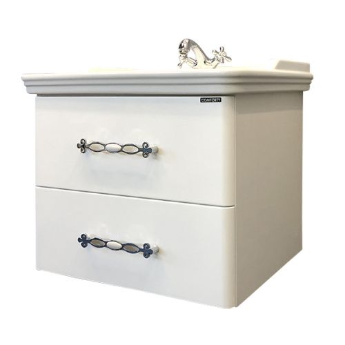 Тумба с раковиной Comforty Неаполь 00004148729CF 70х50 подвесная цвет белый