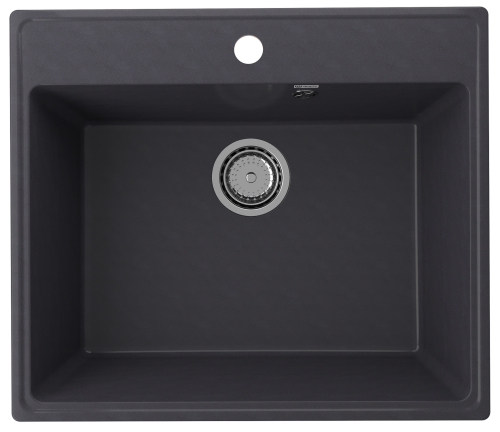 Кухонная мойка Ulgran Quartz Forte 580-08 60х50 цвет черный поверхность матовая