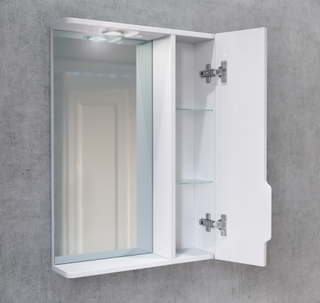 Зеркало-шкаф Jorno MODUO SLIM Mod.03.50/W 50х70 подвесной цвет белый - фото 2