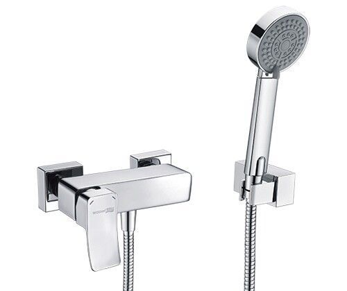 Смеситель для ванны и душа Wasserkraft Aller 1060 1062 настенный хром