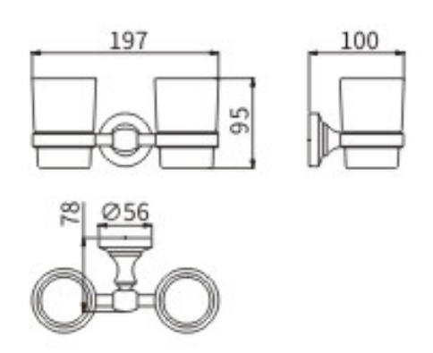 Стакан CeramaLux BIANCO 52003 - фото 2