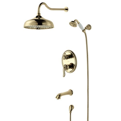 Душевая система LeMark Brava LM4722G уц встраиваемая в стену цвет золото