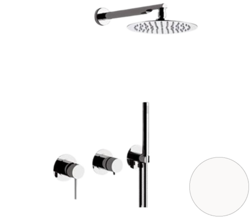Душевая система Remer X Style X96S02BO встраиваемая в стену цвет белый