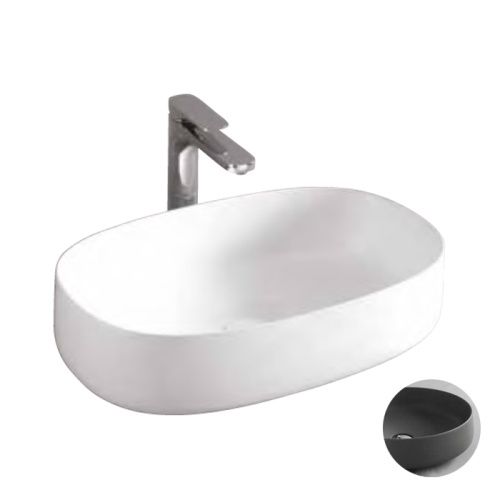 Раковина керамическая Artceram COGNAC COL003 15 00 60х40 накладная цвет серый без отверстий под смеситель