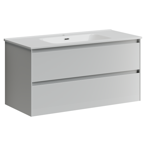 Тумба под раковину Sancos Cento CN100W 100х50 подвесная цвет белый