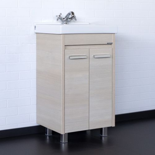 Тумба с раковиной Comforty Марио 00-00008849CF 50х40 напольная цвет белый/бежевый