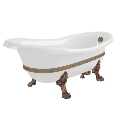 Ванна из искусственного камня Migliore BELLA DECOR 26989 170х80 отдельностоящая овальная с ножками