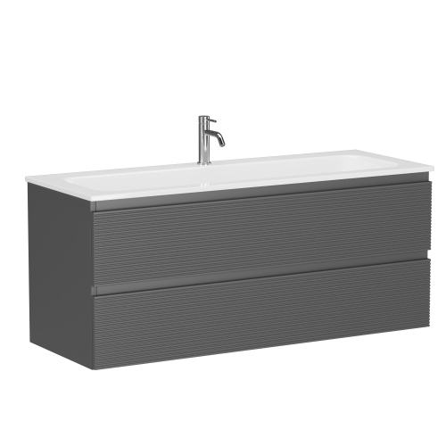 Тумба под раковину Sancos FOLK FL120GS 120х40 подвесная цвет серый