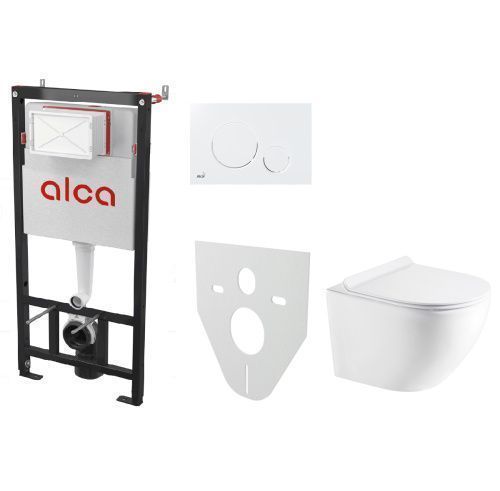 Комплект Комплект унитаз с инсталляцией и клавишей смыва и клавишей смыва Azario AM101/1120-4:1 RU M670-0001+AZ-2003