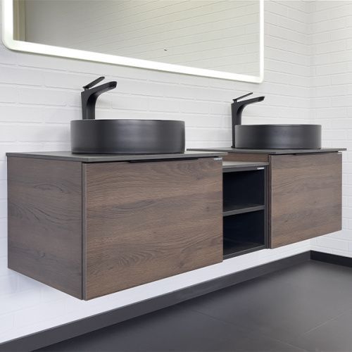 Тумба с раковиной Comforty Портленд 00-00013790CF 150х50 подвесная цвет коричневый