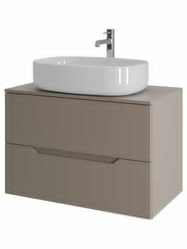 Тумба с раковиной Orange Line Li-80TuLMDF+B08-600W 80х50 цвет бежевый