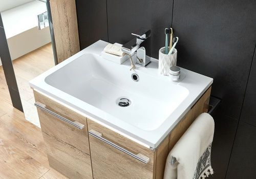 Раковина из искусственного камня Marlin 3250star MWSTA6 60х50 подвесная цвет белый 1 отверстие под смеситель