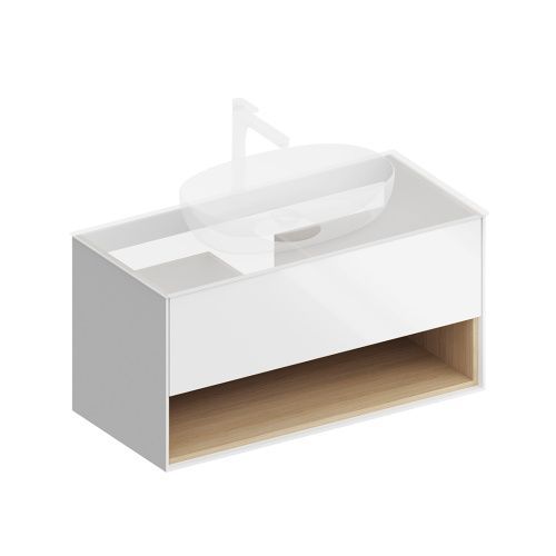 Тумба под раковину Kerama Marazzi PLAZA PLB.M.100.1\WHT.V 100х50 подвесная цвет белый