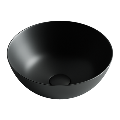 Раковина из сантехнического фарфора Ceramica Nova ELEMENT CN6004 40х40 накладная цвет черный без отверстий под смеситель