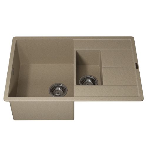 Кухонная мойка Uperwood Quartz Premium UPD-05 3910202117 80х50 цвет бежевый поверхность матовая