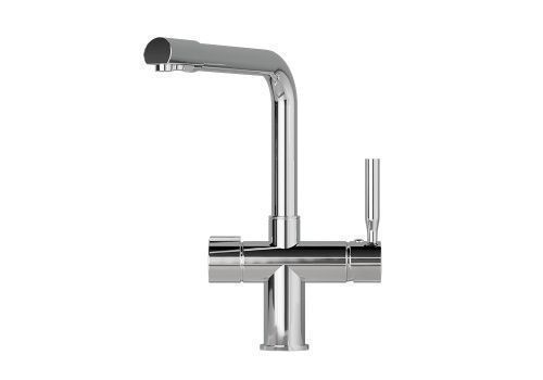 Смеситель для кухни Granula 2088, ХРОМ на мойку хром/серый