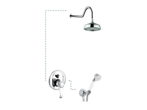 Душевая система Emmevi 0003CR встраиваемая в стену цвет хром
