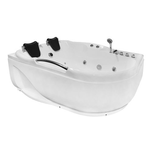 Ванна акриловая гидромассажная Loranto CS-806NL 170х120 пристенная асимметричная с каркасом