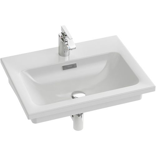 Раковина из сантехнического фарфора Jacob Delafon Vox EXAF112-00 60х50 подвесная цвет белый 1 отверстие под смеситель